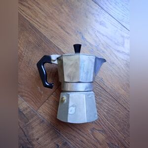 Classic Vintage  Zanzibar Moka Pot with Black Handle Made In Italy